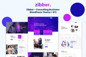 Zibber - Danışmanlık İşletmesi WordPress Teması + Sağdan Sola Yazma (RTL)