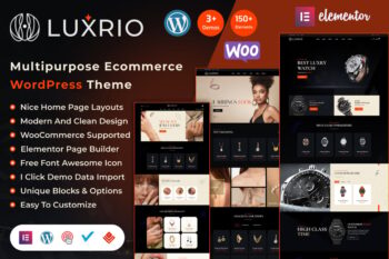 Luxrio – E-Ticaret Mücevher WordPress Teması