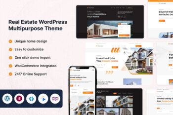 Şehir Manzaralı – Emlak WordPress Teması.