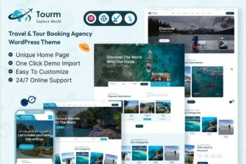 Tourm- Seyahat Ve Tur Rezervasyon Ajansı WordPess Teması