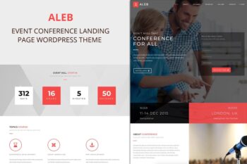 Aleb - Etkinlik Konferans Tek Sayfalık WordPress Teması
