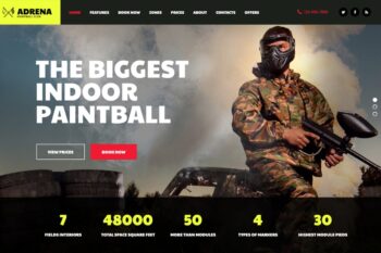 Adrena | Airsoft Kulübü ve Paintball WordPress Teması
