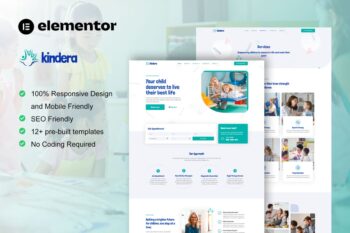Kindera - Çocuk Terapisti ve Psikolog Hizmeti Elementor Şablon Seti