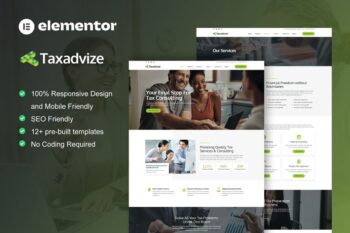 Vergi Avantajı - Vergi Danışmanı ve Finansal Danışmanlık Elementor Şablon Seti